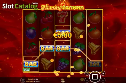 Скрин3. Flaming Crowns слот