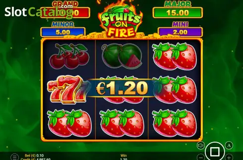 Скрин3. Fruits on Fire (ZeusPlay) слот