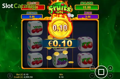Скрин3. Fruits on Fire Dice слот