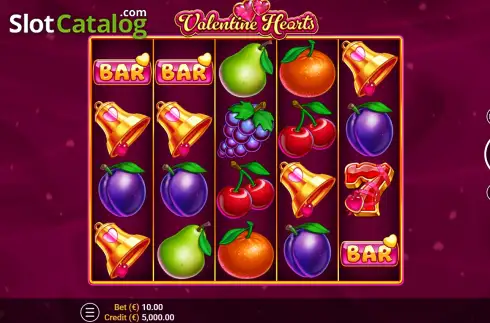 Скрин2. Valentine Hearts слот