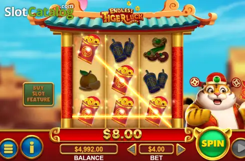 Скрин3. Endless Tiger Luck слот