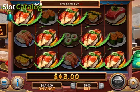 Скрин3. Yummi Yummi Sushi Kitty слот