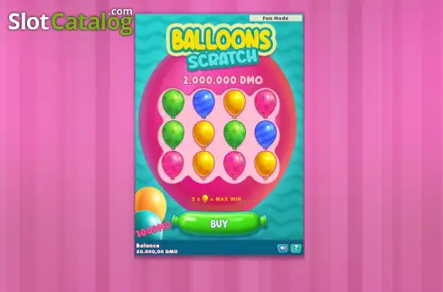 Скрин2. Balloons Scratch слот