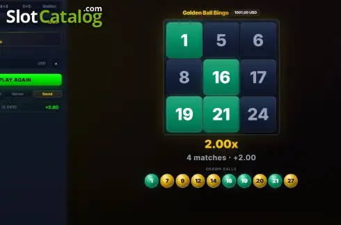 Скрин2. Golden Ball Bingo слот