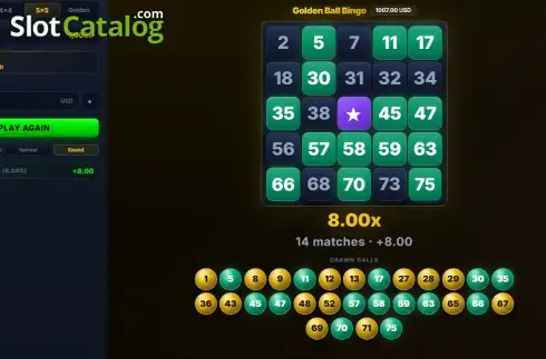 Скрин3. Golden Ball Bingo слот