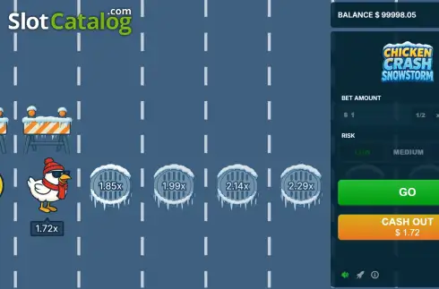 Скрин3. Chicken Crash Snowstorm слот