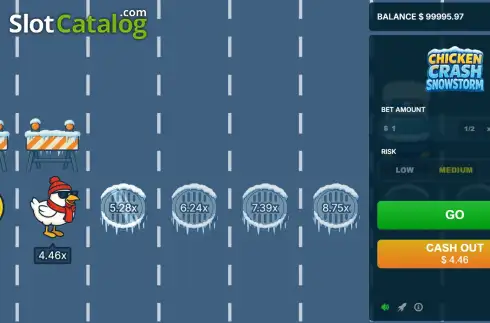 Скрин5. Chicken Crash Snowstorm слот