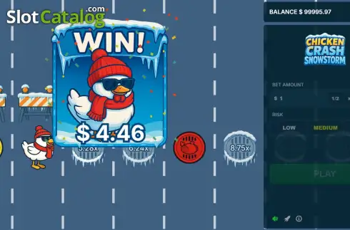 Скрин6. Chicken Crash Snowstorm слот