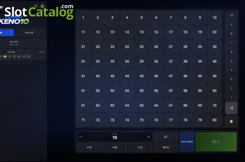 Скрин2. Turbo Keno 10 слот