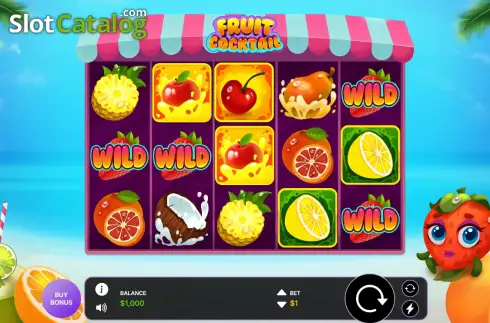 Скрин2. Fruit Cocktail (Atomic Gaming) слот