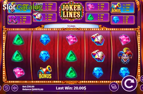 Скрин2. Joker Lines слот