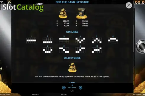Скрин9. Rob the Bank (Bellot) слот