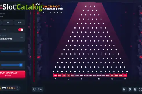 Скрин2. Plinko (BetFury Originals) слот