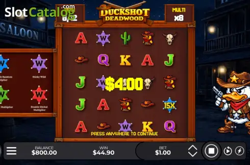 Скрин3. Duckshot Deadwood слот
