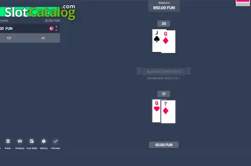Скрин3. Blackjack (Bitstarz Originals) слот