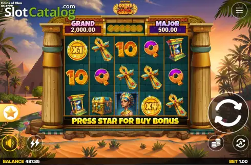 Скрин2. Coins of Cleo (Bitstarz Originals) слот