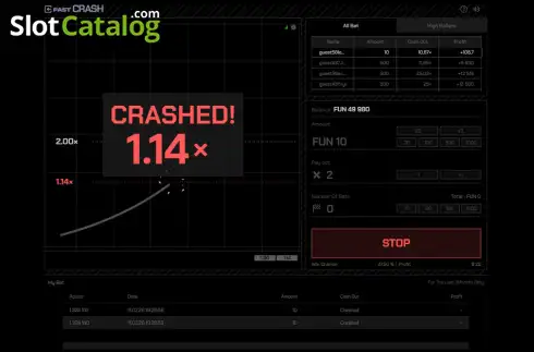 Скрин2. Fast Crash (Blitzcrown) слот