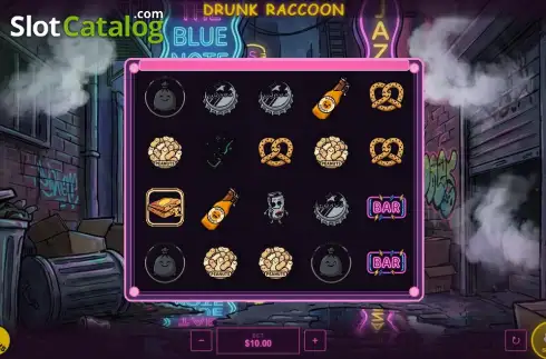 Скрин2. Drunk Raccoon слот