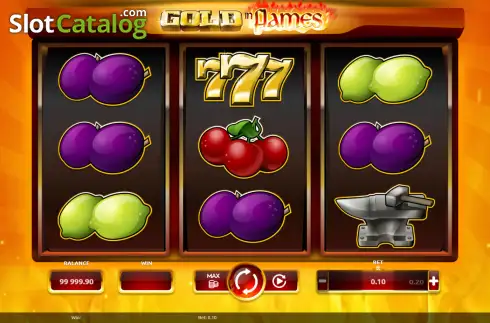 Скрин2. Gold in Flames слот