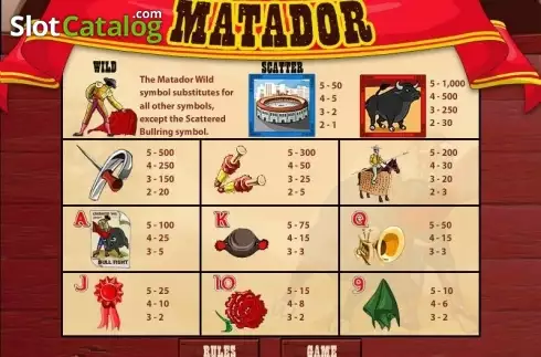 Скрин3. Matador слот