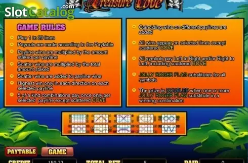 Скрин4. Treasure Cove (Bwin.Party) слот
