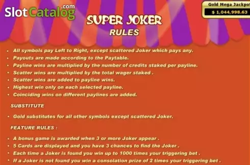 Скрин4. Super Joker (Bwin) слот