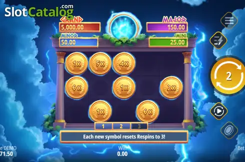 Скрин3. Gods Love Gold: Hold and Win слот