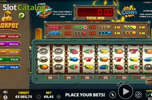 Скрин3. Power Coins слот