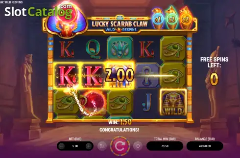 Скрин3. Lucky Scarab Claw: Wild Respins слот
