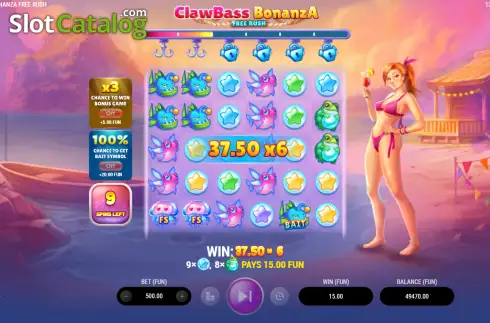 Скрин3. ClawBass Bonanza: Free Rush слот