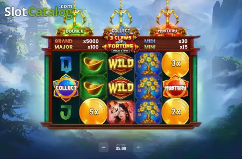 Скрин2. 3 Claws of Fortune: Hold & Win слот