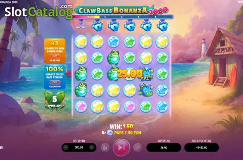 Скрин3. Clawbass Bonanza 2000 слот