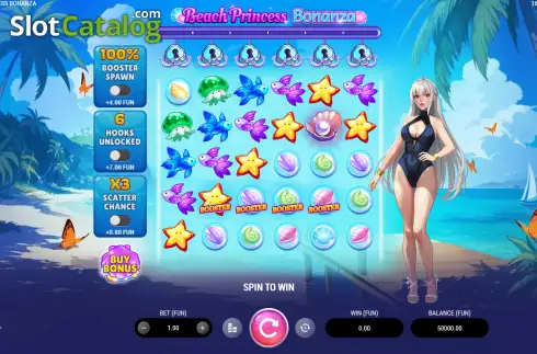 Скрин2. Beach Princess Bonanza слот