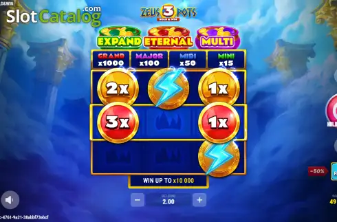 Скрин2. Zeus 3 Pots: Hold & Win слот