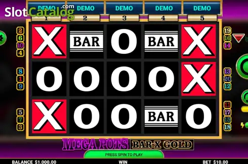 Скрин2. Mega Pots Bar X Gold (Crucible Gaming) слот