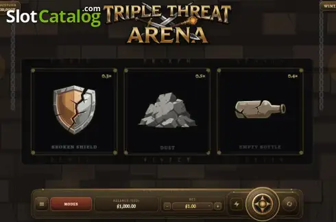 Скрин2. Triple Threat Arena слот