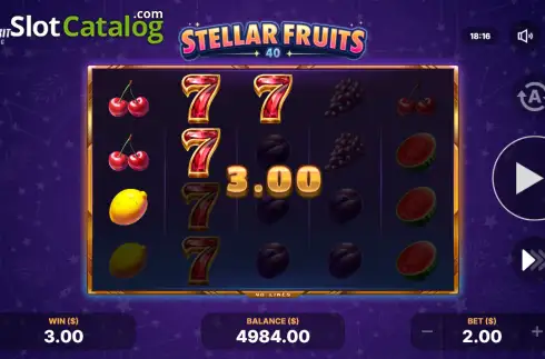 Скрин3. Stellar Fruits 40 слот