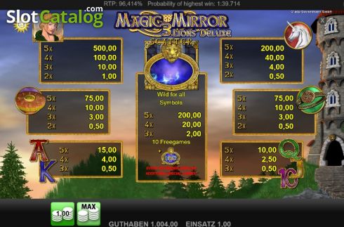 Скрин6. Magic Mirror 3 Lions Deluxe слот