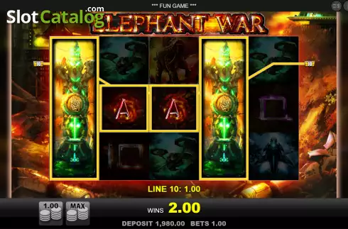 Скрин3. Elephant War слот
