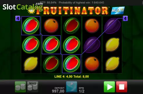 Скрин4. Fruitinator Multi слот