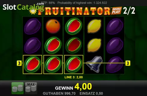 Скрин3. Fruitinator Double Play слот