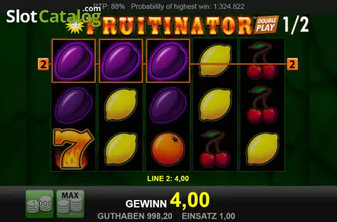 Скрин4. Fruitinator Double Play слот
