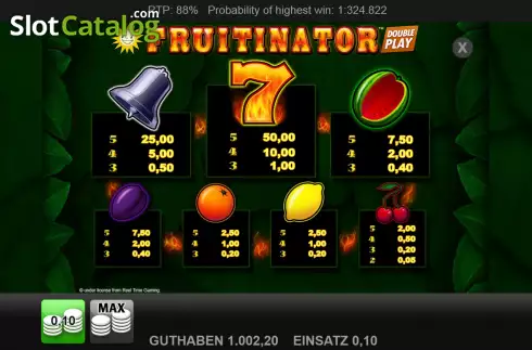 Скрин5. Fruitinator Double Play слот