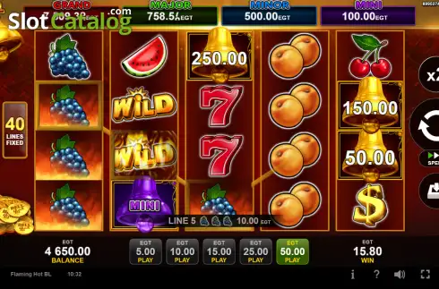 Скрин3. Flaming Hot Bell Link слот