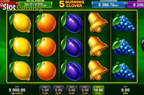 Скрин2. 5 Burning Clover слот