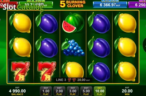 Скрин3. 5 Burning Clover слот