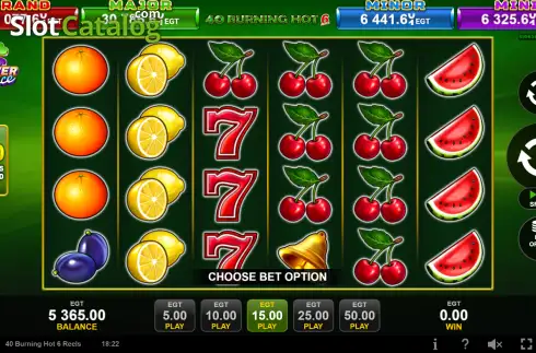 Скрин2. 40 Burning Hot 6 Reels (EGT Digital) слот
