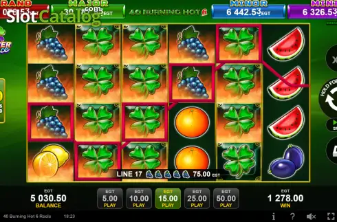 Скрин3. 40 Burning Hot 6 Reels (EGT Digital) слот