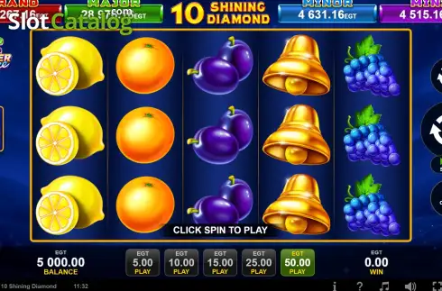 Скрин2. 10 Shining Diamond слот