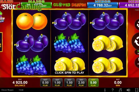 Скрин2. Clover Respin слот